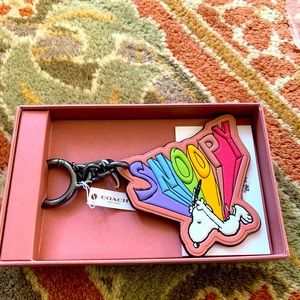 Coach NIB Snoopy key chain.